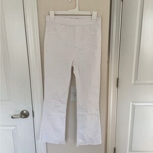 Cello White Cropped Kick Flare Jeans in White, size small